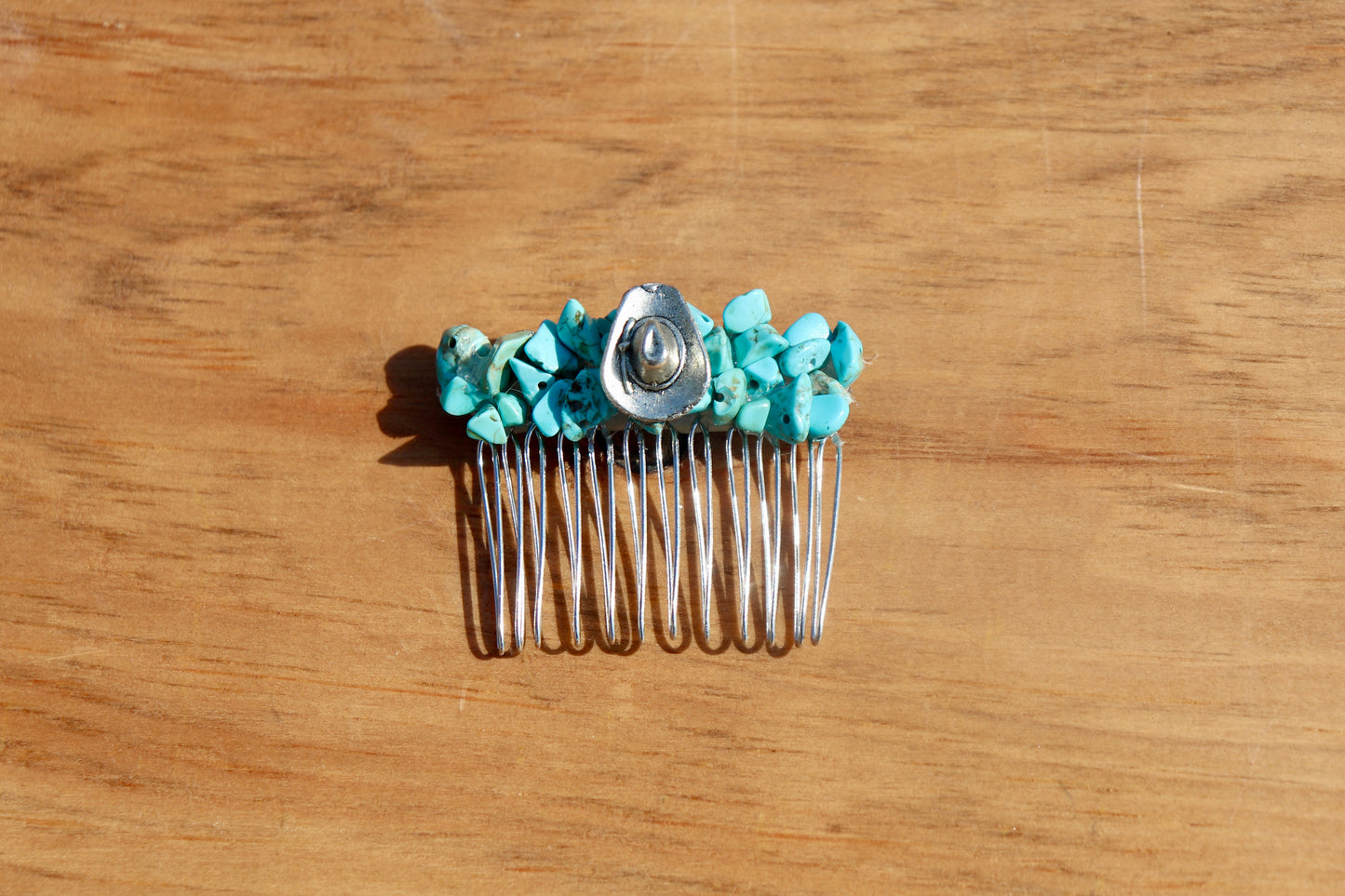 Turquoise Cowboy Hat Barrette