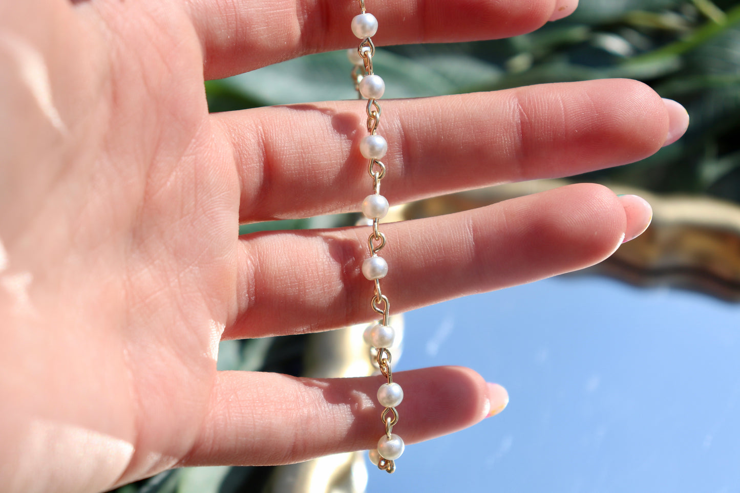 Sun Kissed Pearl Chain