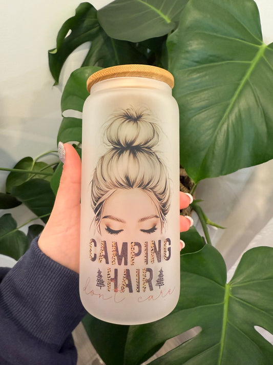 Camping Hair Glass Can